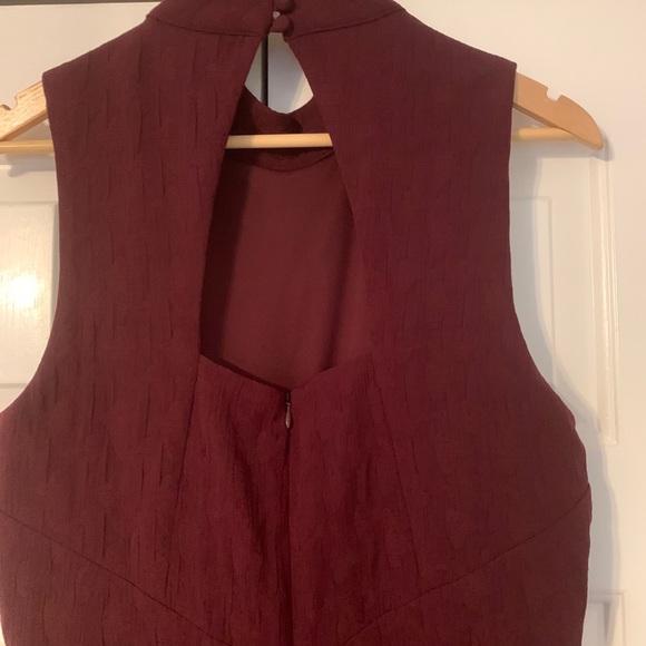 Gorgeous Deep Burgundy Jumpsuit w/open back - Picture 5 of 9